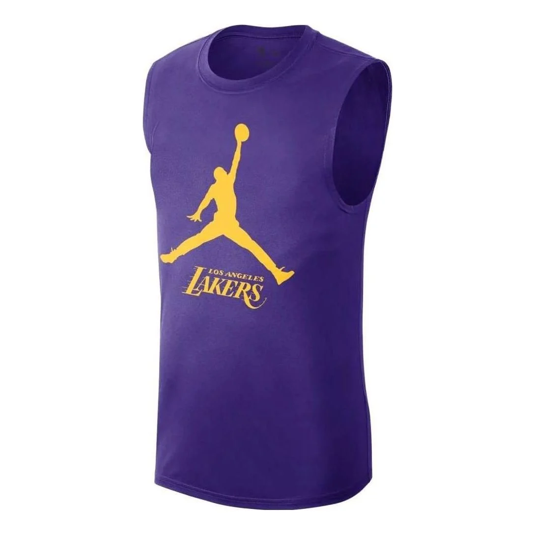 Nike JORDAN Los Angeles Lakers NBA Essential Jersey ‘Purple Yellow’ FQ1979-504