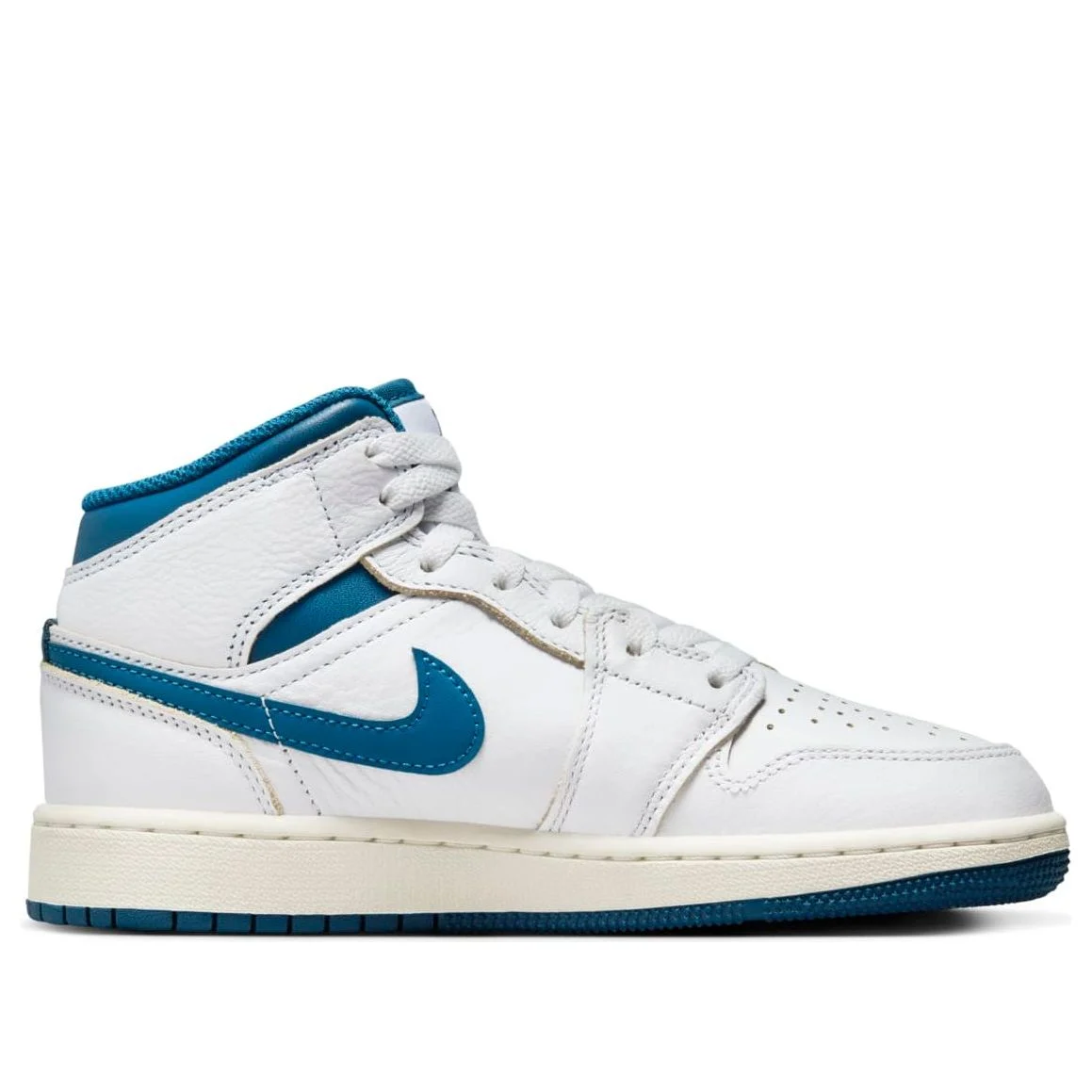 (GS) Air Jordan 1 Mid SE ‘White Industrial Blue’ FN7432-141