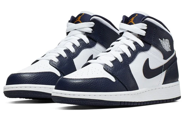 (GS) Air Jordan 1 Mid ‘Obsidian’ 554725-174
