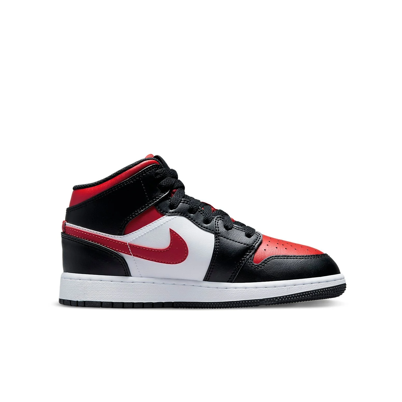 (GS) Air Jordan 1 Mid ‘Black Fire Red’ 554725-079