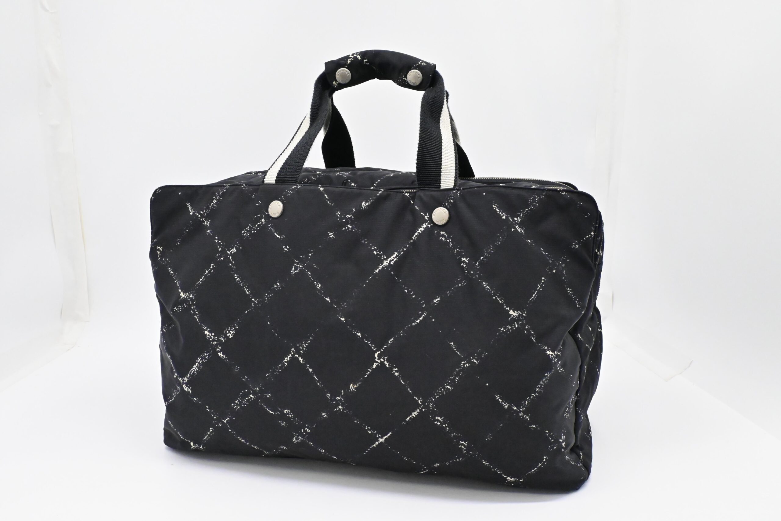 Chanel Travel Line Travel Bag in Black Nylon