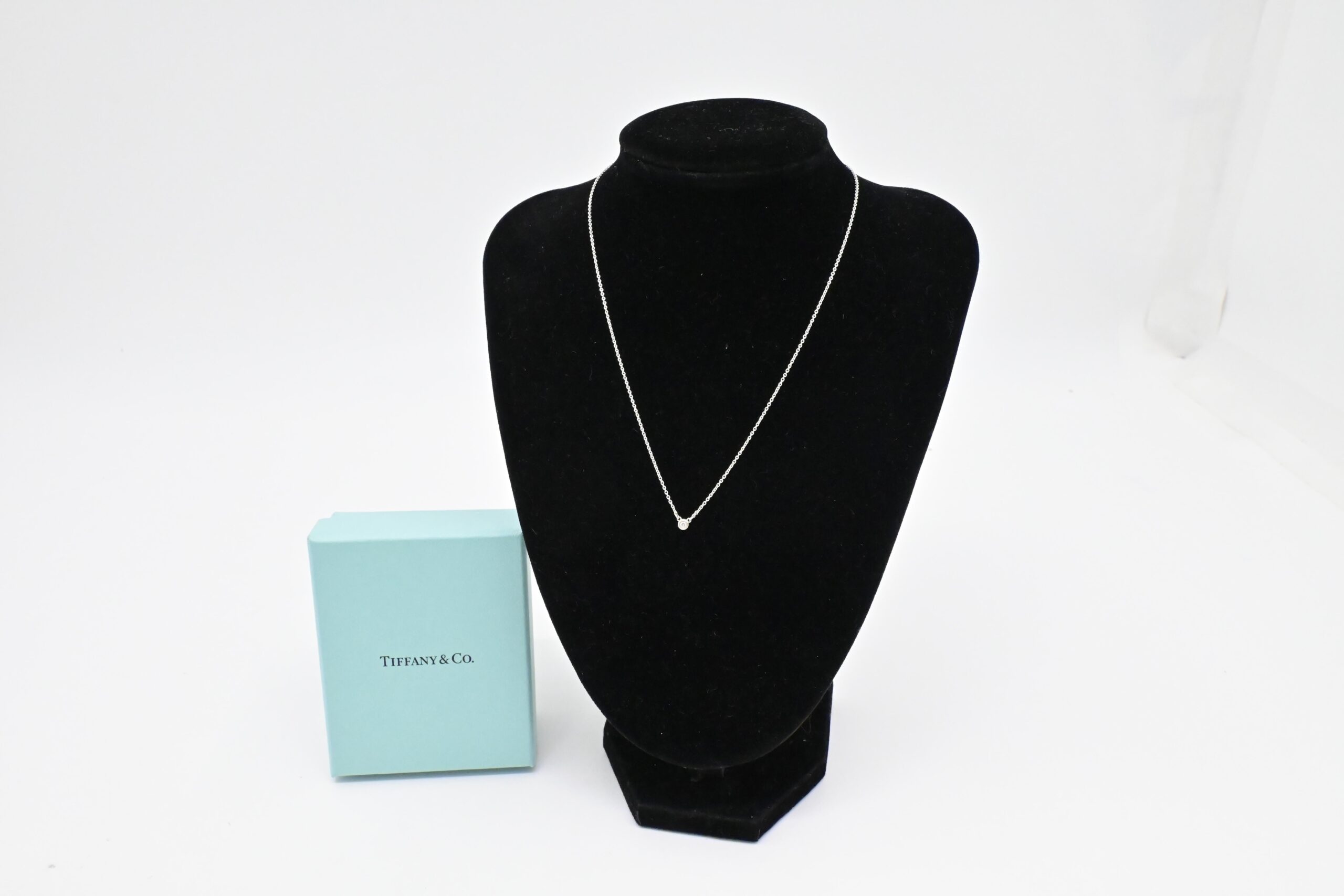 Tiffany & Co. Diamonds By The Yard Single Diamond Necklace in Sterling Silver