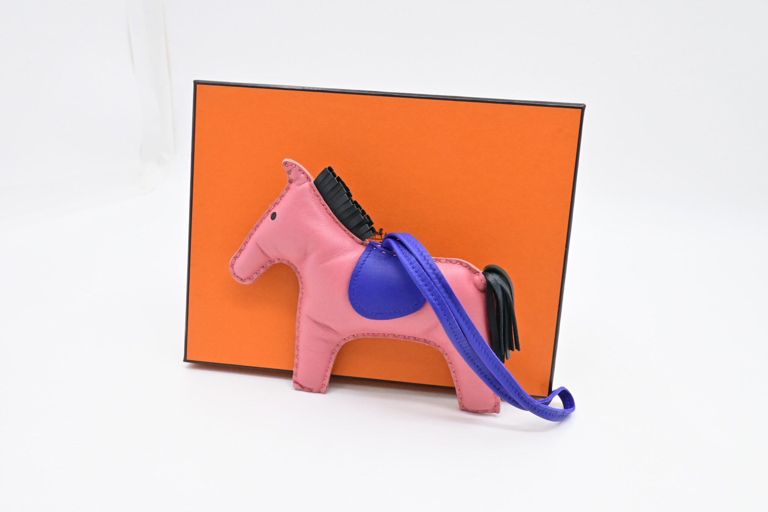 Hermes Rodeo GM Charm in Pink Leather