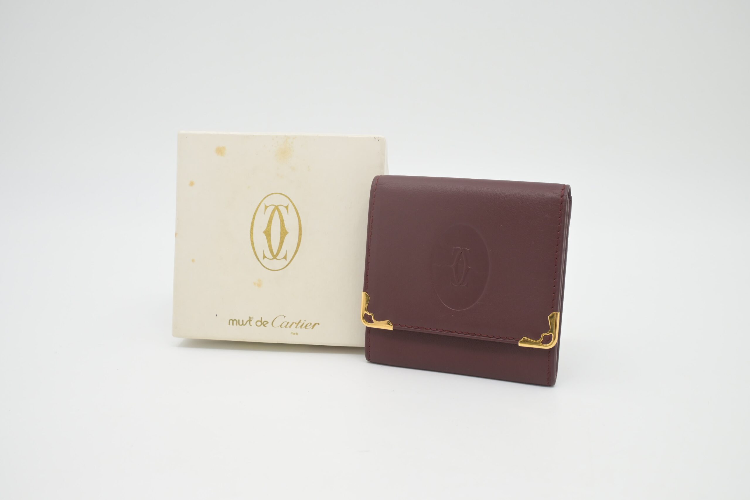 Cartier Coin Case in Burgundy Leather